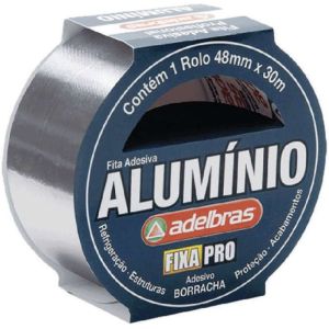 Fita Adesiva Adelbras Alumínio 48Mm 30M Proteção Acabamento