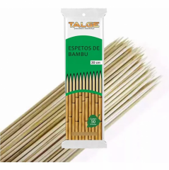 Espeto de Bambu 30 cm C/50 Unidades Talge